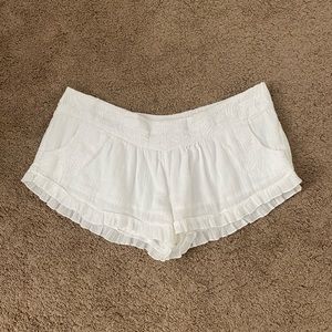 White flowy shorts
